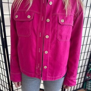 Banana Republic Fuchsia Jean Jacket